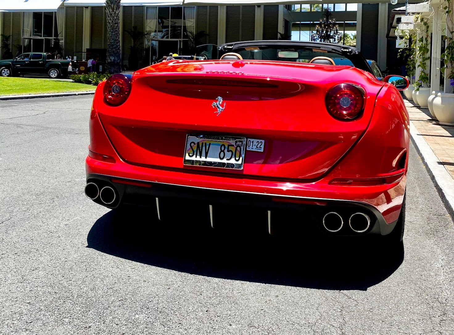 Ferrari Rental Honolulu backside